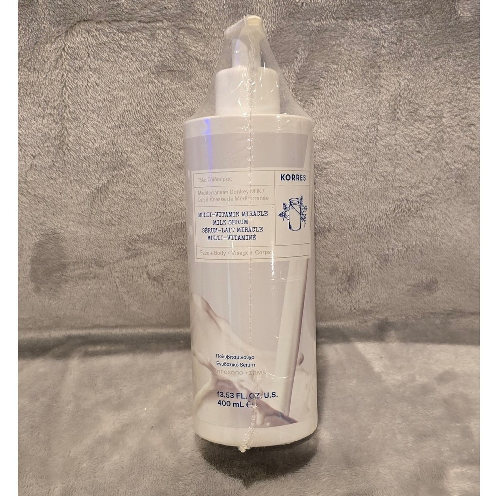 NEW Korres Multi-Vitamin Miracle Serum Mediterranean Donkey Milk 13.53oz 400mL